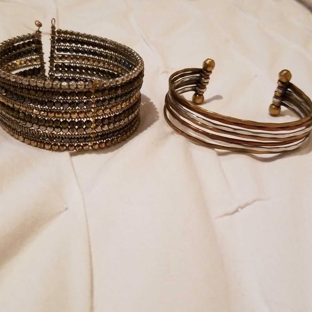 Mixed metal cuff bracelets $8 each